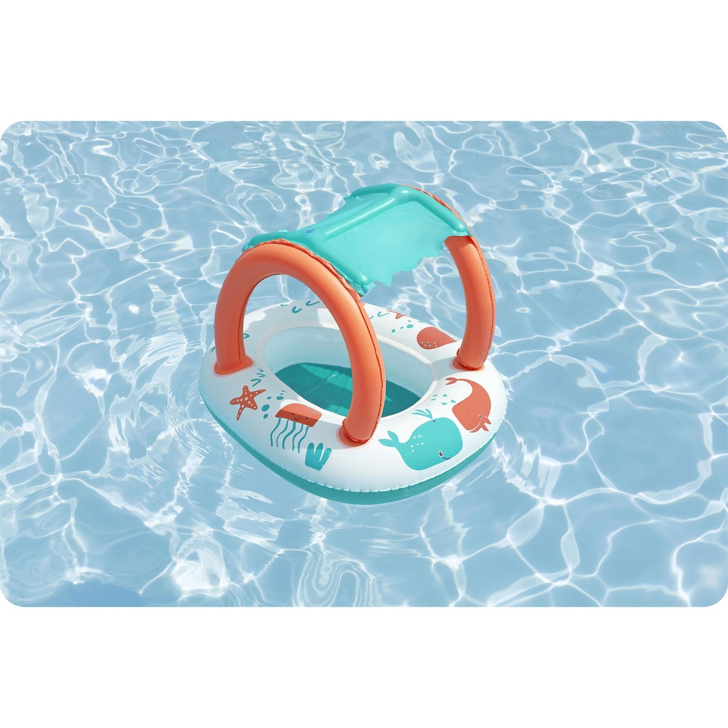 Inflatable pontoon for children with a roof for swimming Bestway