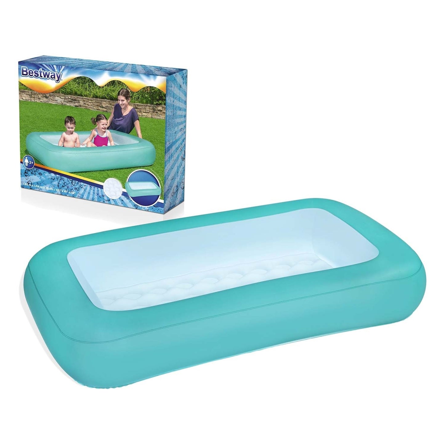Inflatable pool 165 x 104 x 25 cm 2 colors Bestway 51115 blue