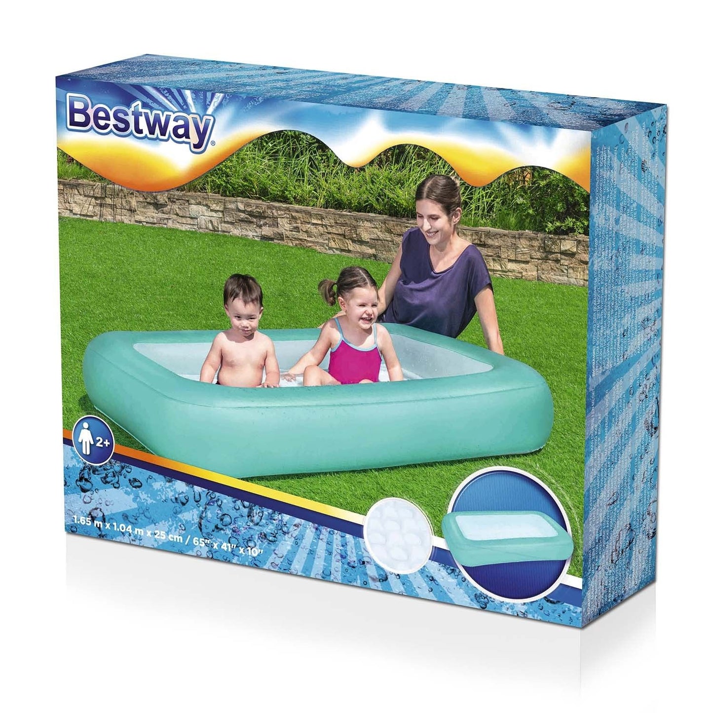 Inflatable pool 165 x 104 x 25 cm 2 colors Bestway 51115 blue