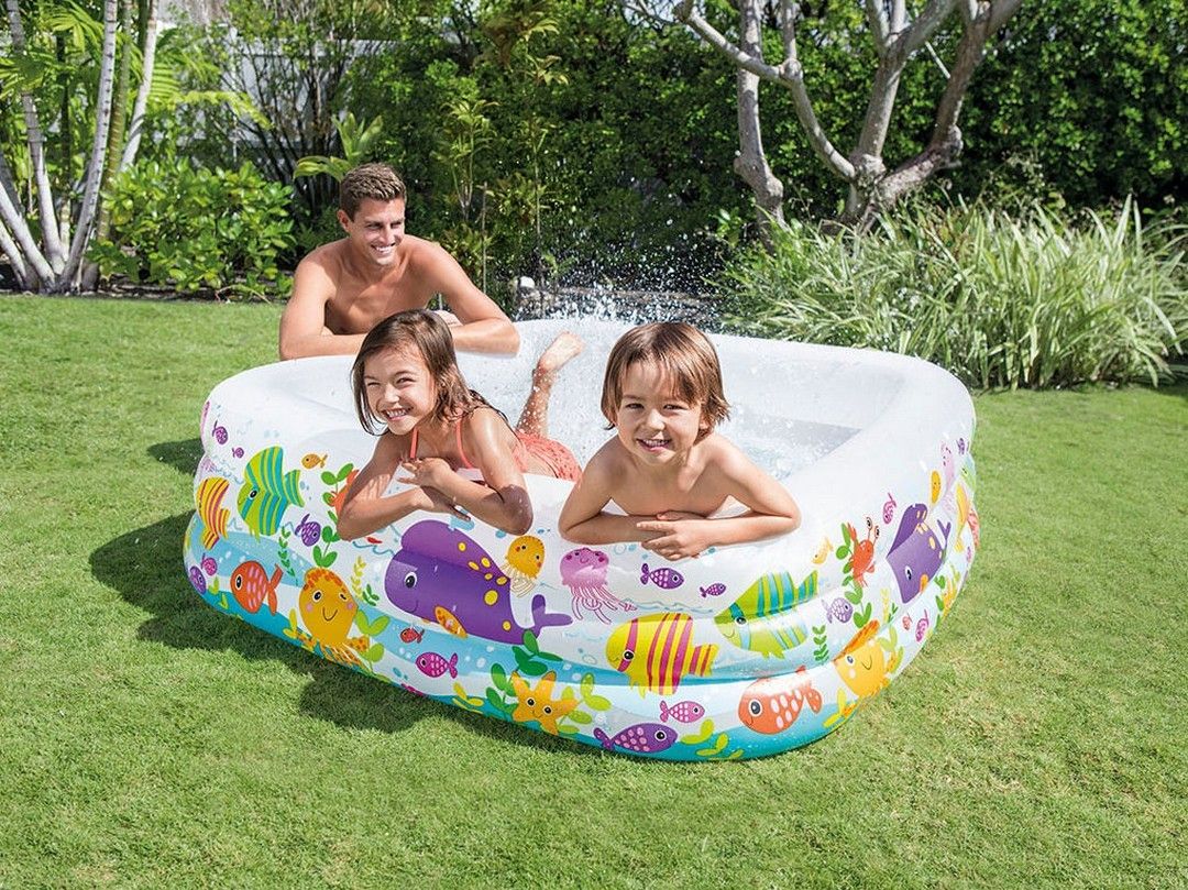Inflatable pool Aquarium 159 x 159 x 50 cm INTEX 57471