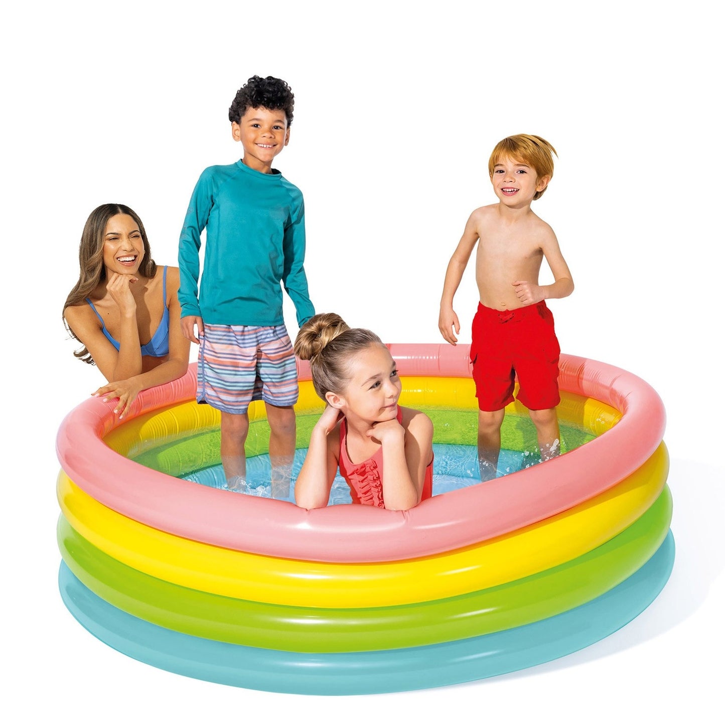 Inflatable pool Rainbow 4 rings 168 x 46 cm INTEX 56441