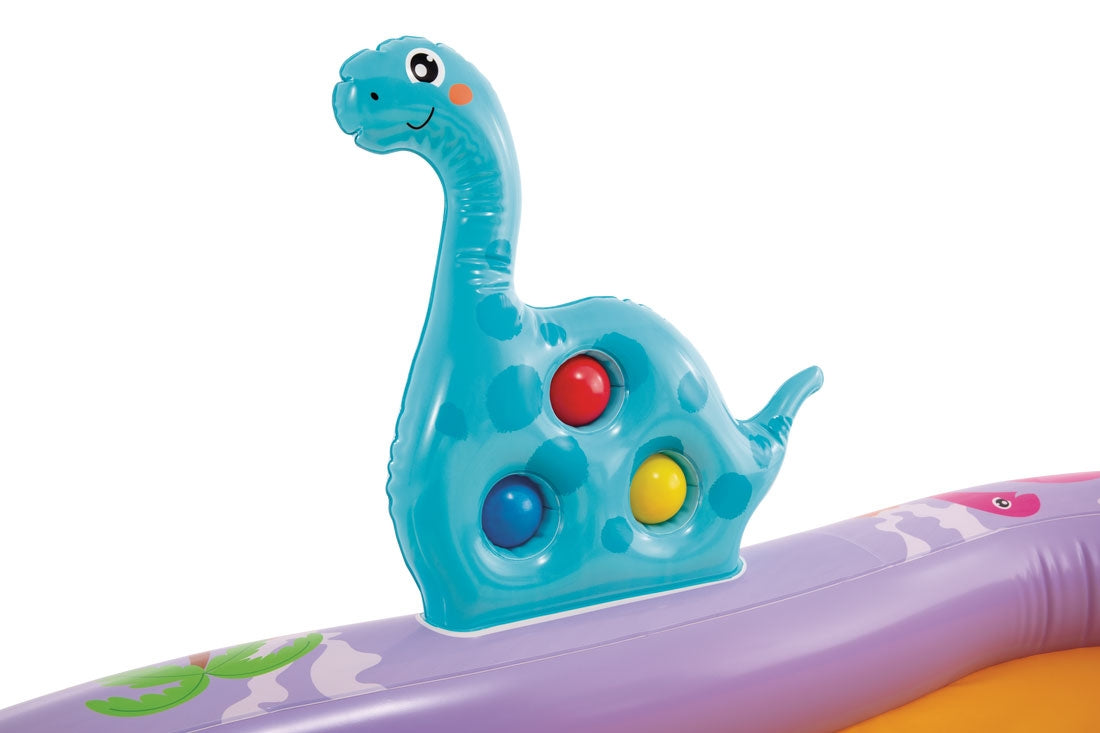 Inflatable pool for children water playground 201x157x69 cm slide fountain dinosaur INTEX 56139