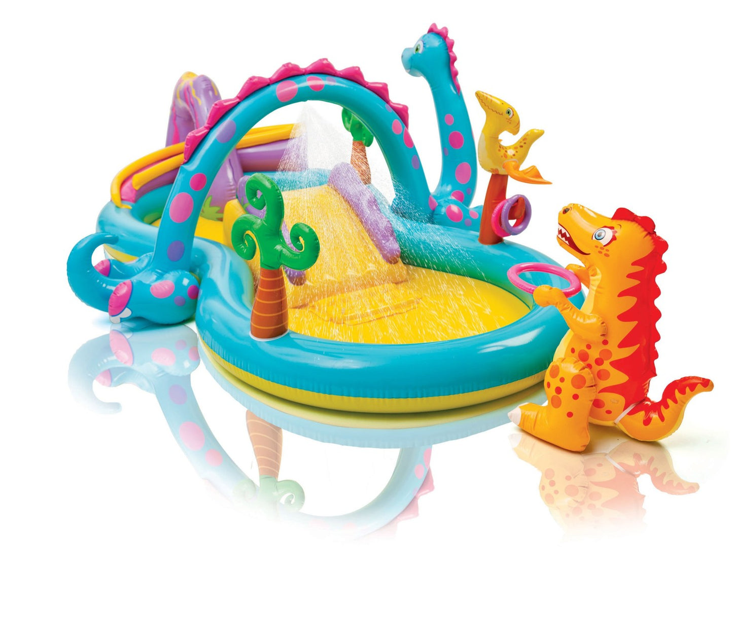 Inflatable pool for children, water playground, slide, fountain INTEX 57135