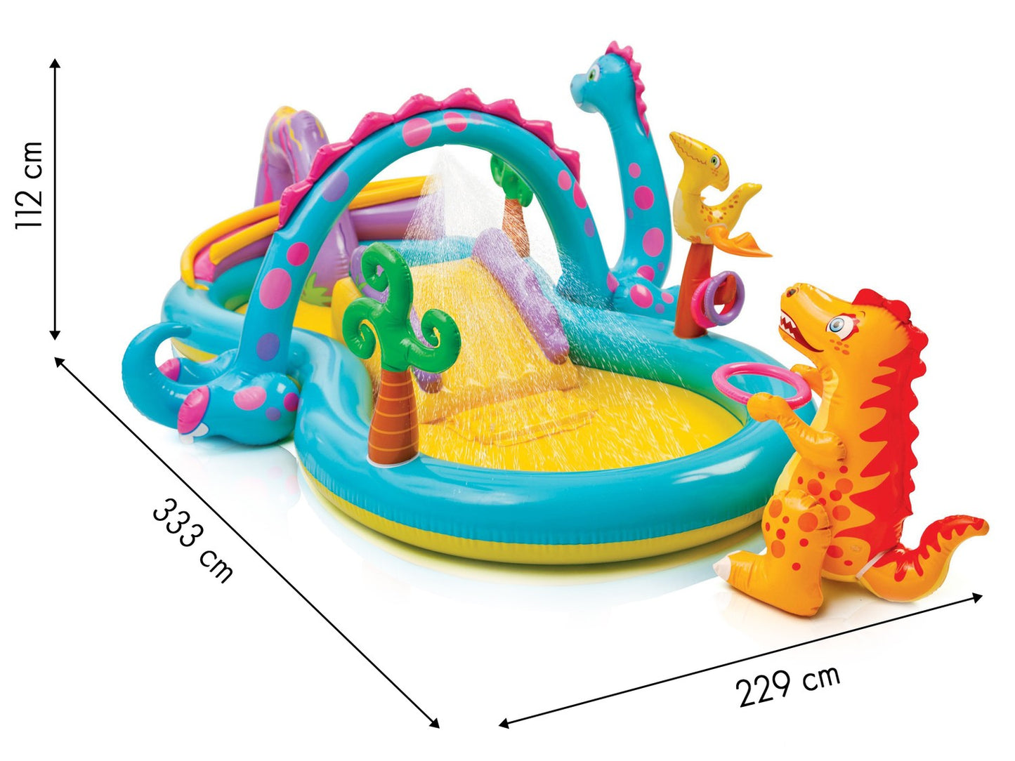Inflatable pool for children, water playground, slide, fountain INTEX 57135