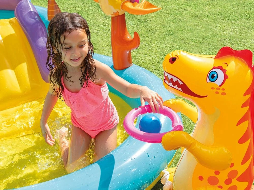 Inflatable pool for children, water playground, slide, fountain INTEX 57135