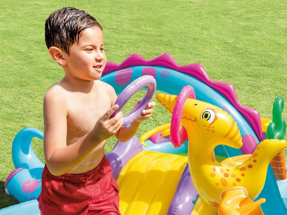 Inflatable pool for children, water playground, slide, fountain INTEX 57135