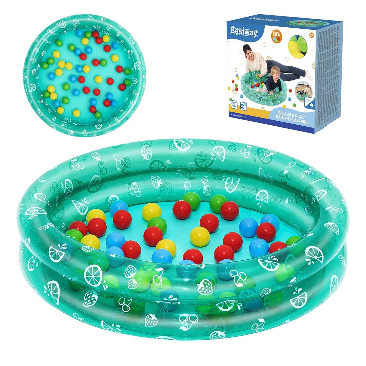 Inflatable pool for children with balls 91x20cm Bestway 51141