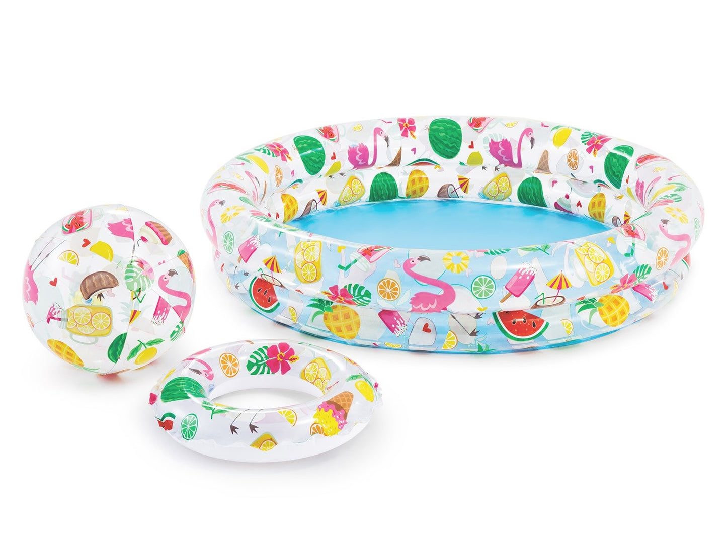 Inflatable pool ring and ball set 122 x 25 cm INTEX 59460