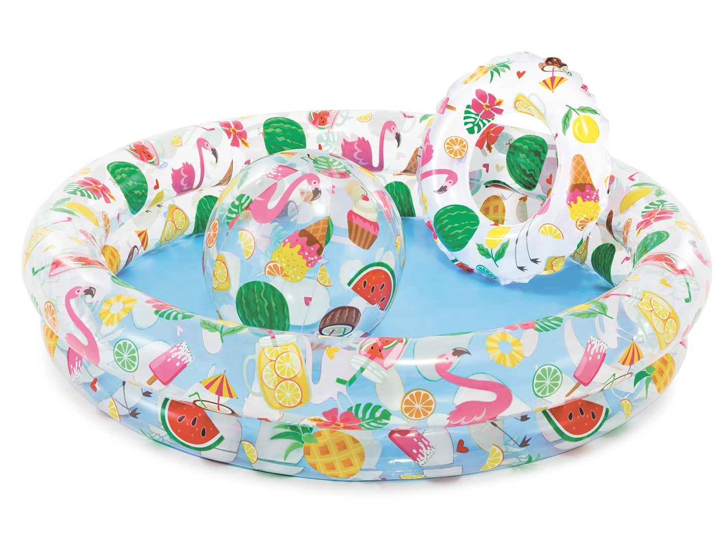 Inflatable pool ring and ball set 122 x 25 cm INTEX 59460