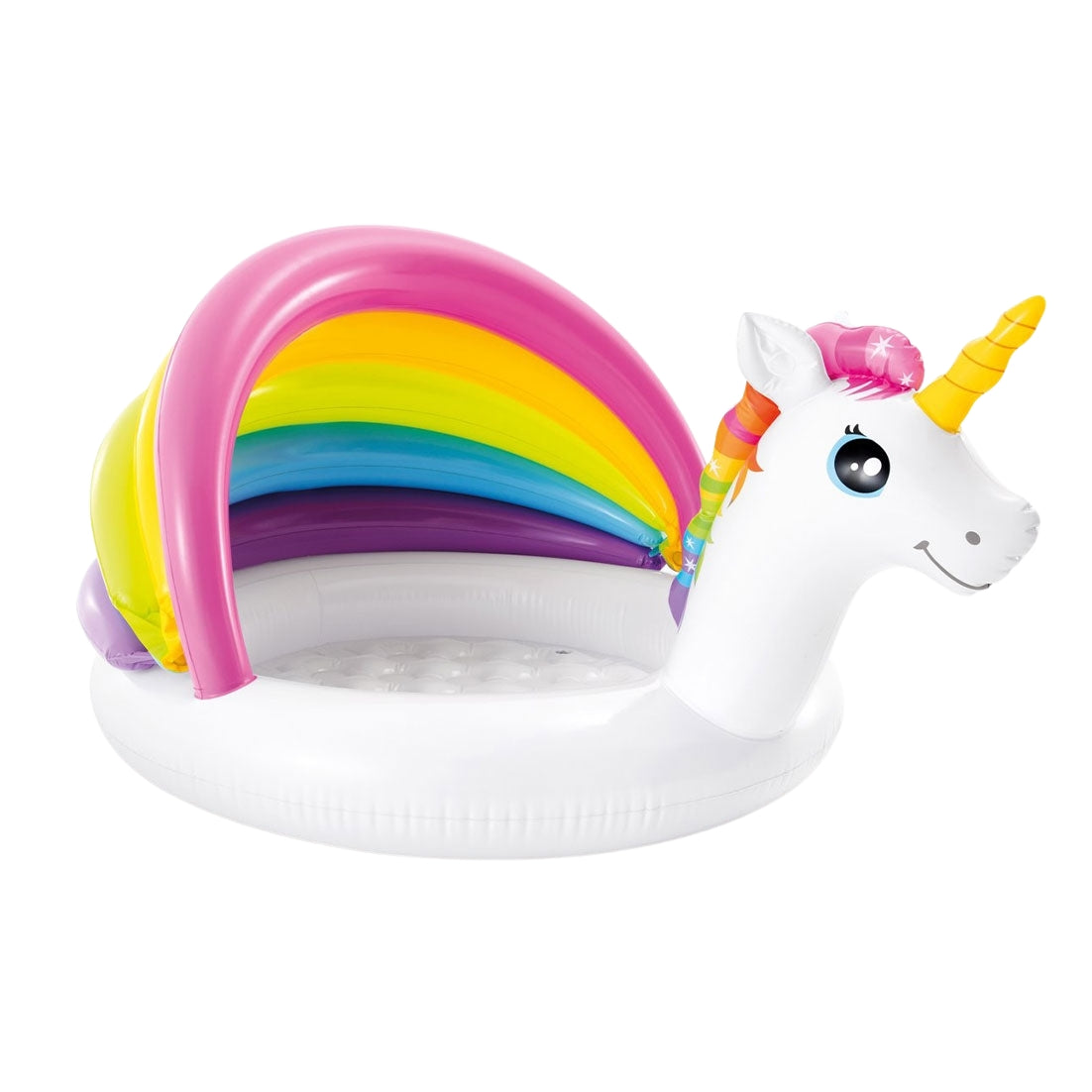 Inflatable pool, water paddling pool, unicorn pool, roof, Intex 57113
