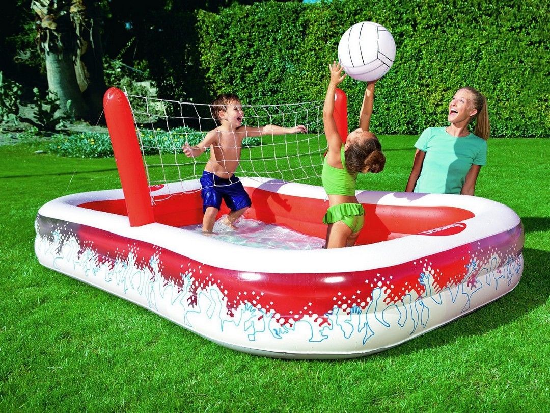 Inflatable pool with volleyball + ball 254 x 168 x 97 cm Bestway 54125
