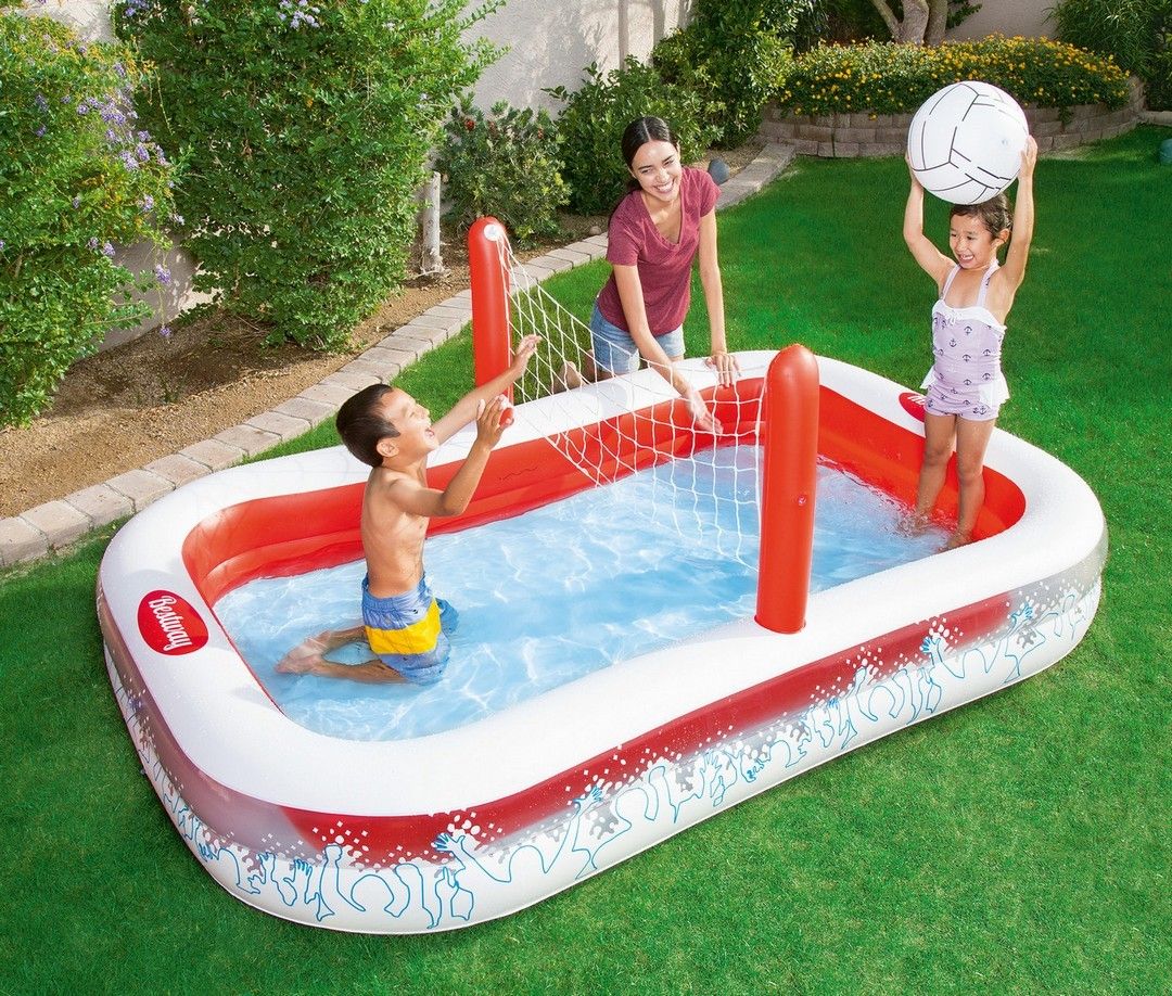 Inflatable pool with volleyball + ball 254 x 168 x 97 cm Bestway 54125