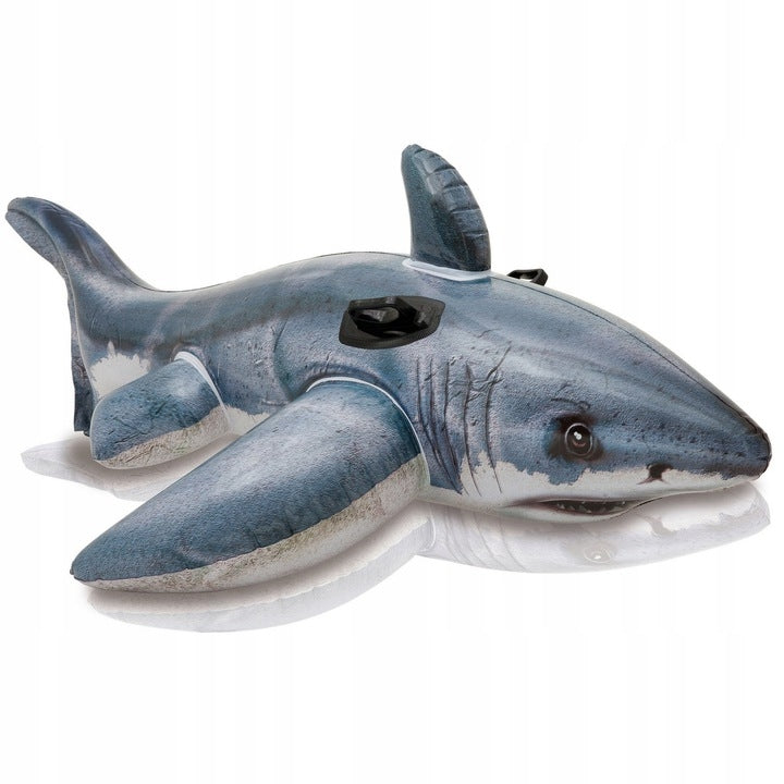 Inflatable shark mattress for swimming