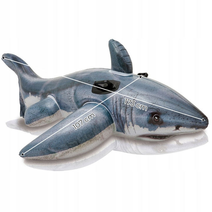 Inflatable shark mattress for swimming