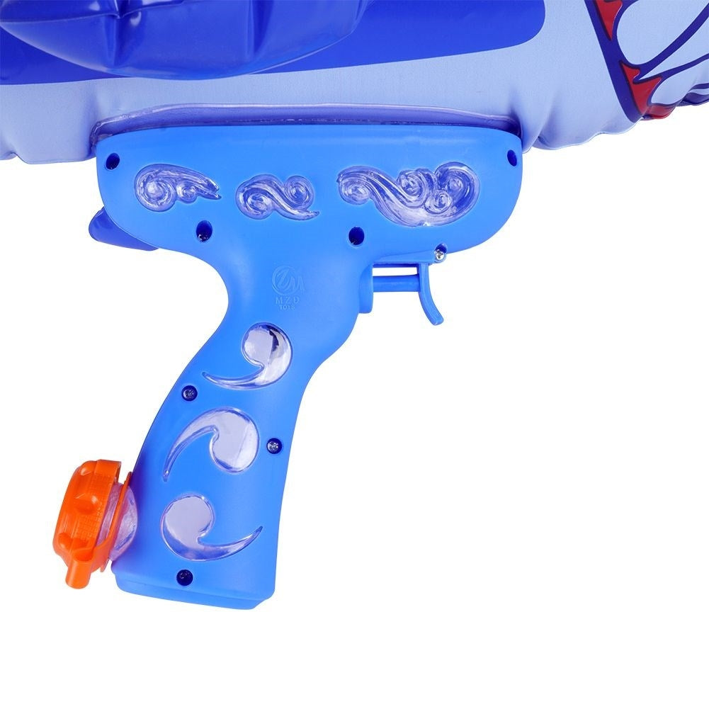 Inflatable shark water gun for water play and outdoor activities
