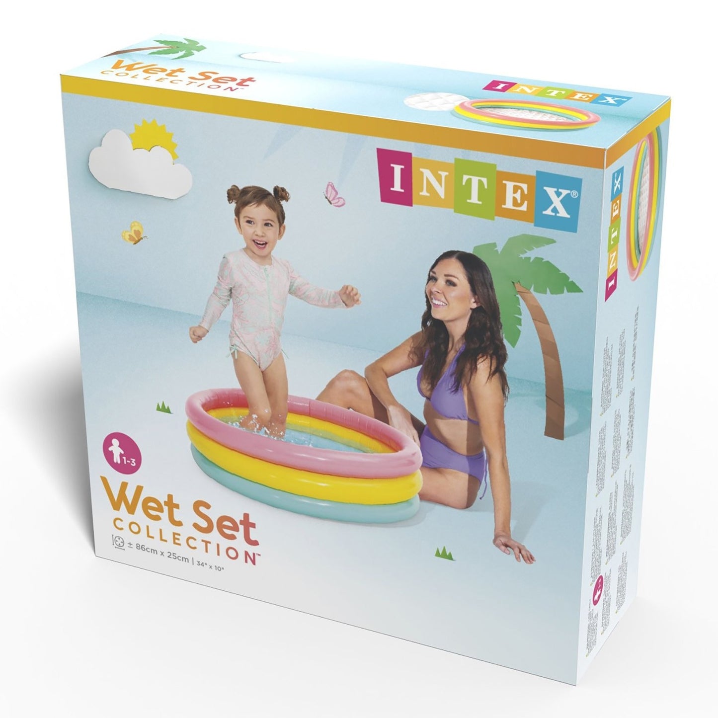 Inflatable shower tray 3 colors 86 x 25 cm INTEX 58924