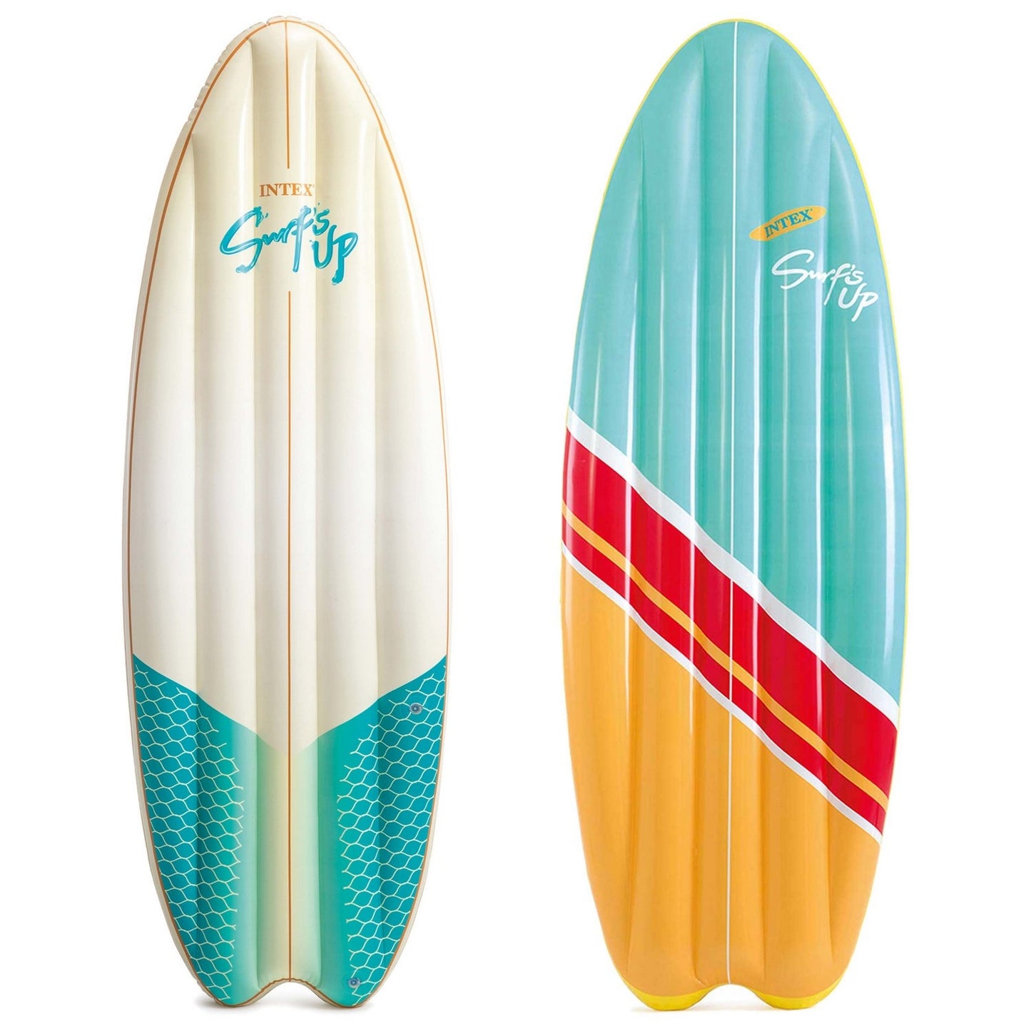 Inflatable swimming board 178 x 69 cm INTEX 58152 white and blue