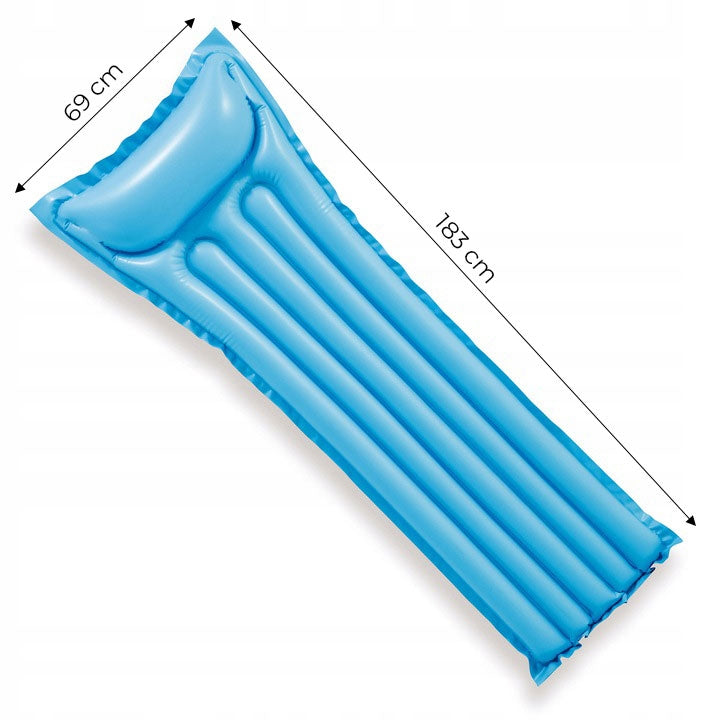 Inflatable swimming mattress 183x69 cm blue - 59703 INTEX