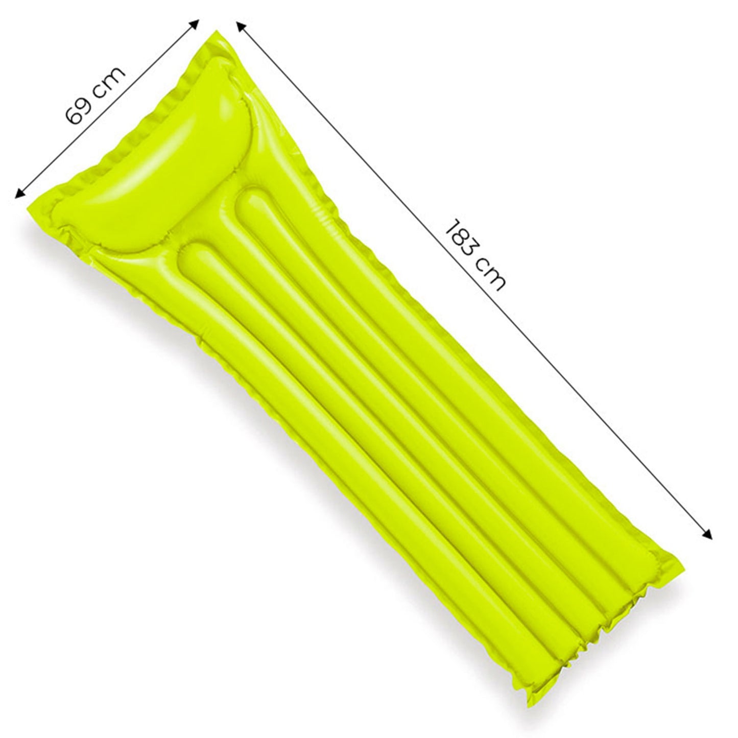 Inflatable swimming mattress 183x69 cm green - 59703 INTEX
