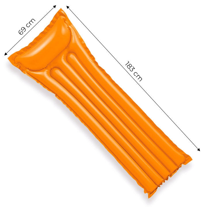 Inflatable swimming mattress 183x69 cm orange - 59703 INTEX