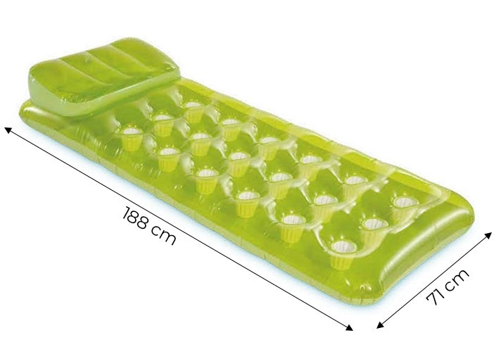 Inflatable swimming mattress 188 x 71 cm green - 58890 INTEX