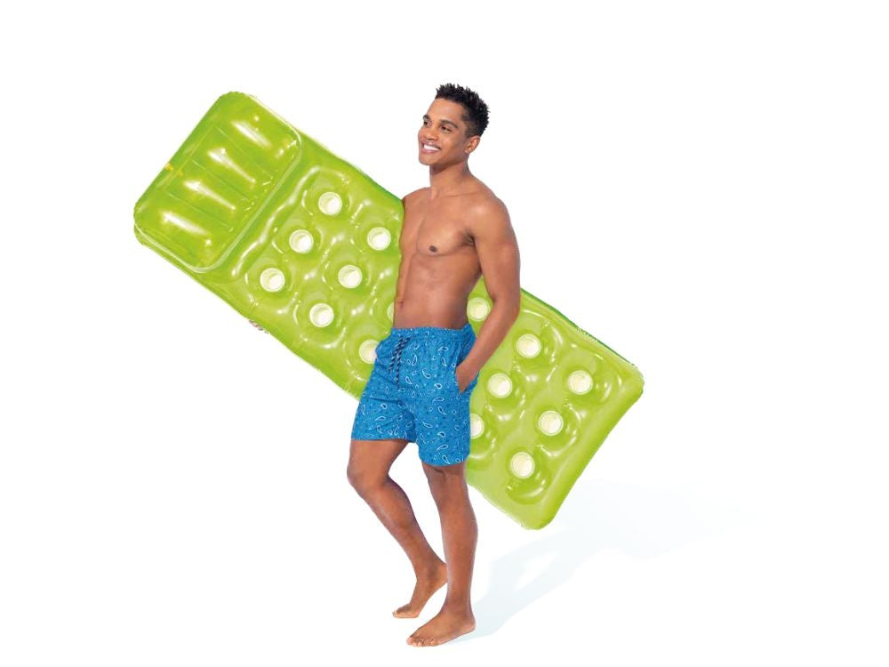 Inflatable swimming mattress 188 x 71 cm green - 58890 INTEX