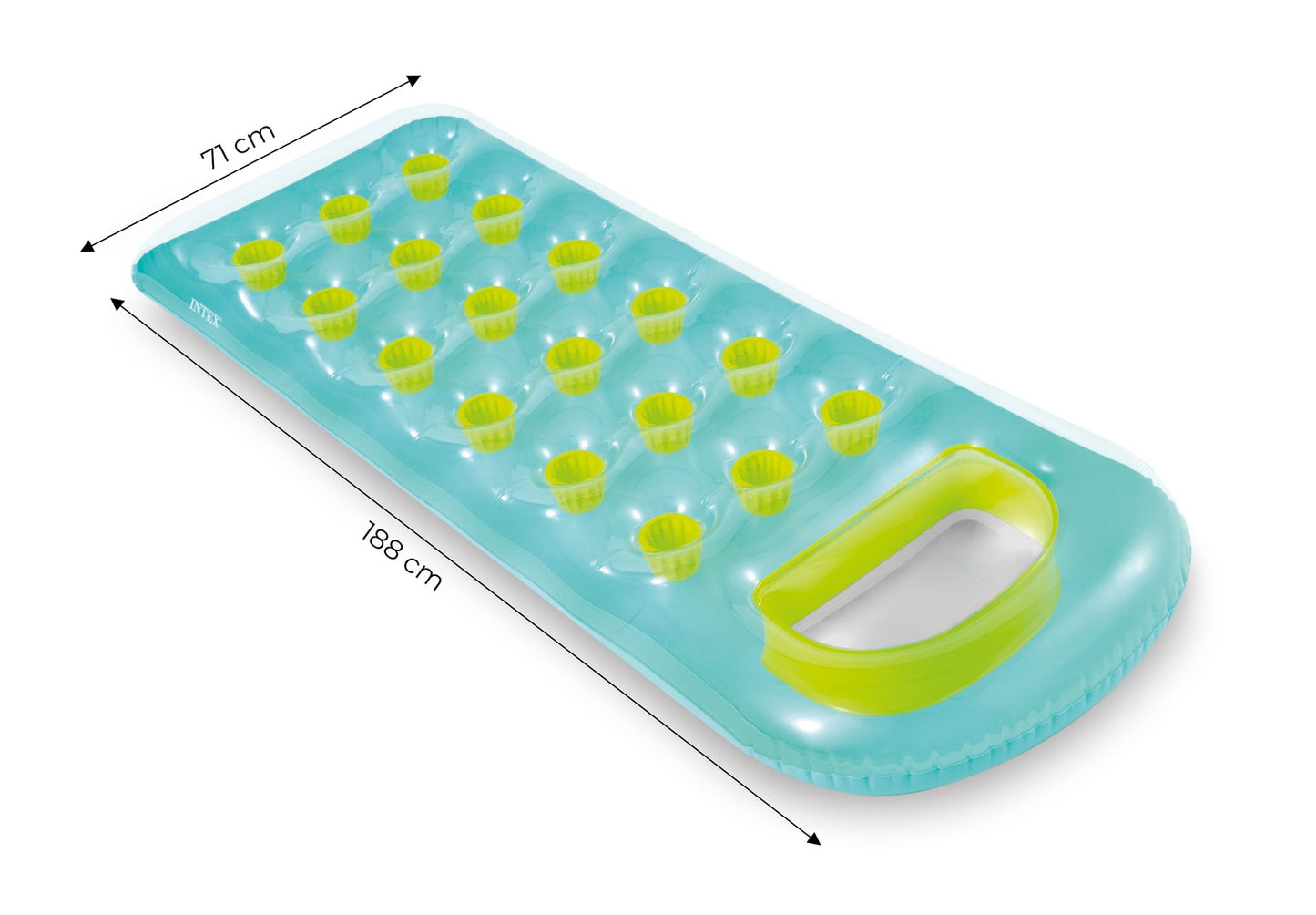 Inflatable swimming mattress 188 x 71 cm green - 58895 INTEX