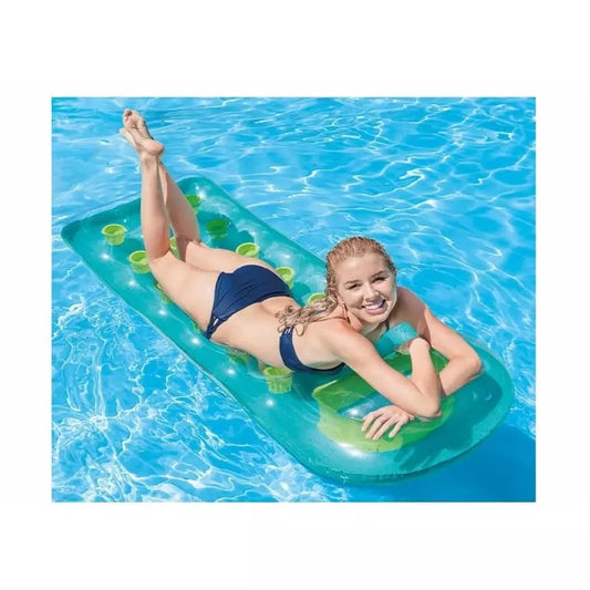 Inflatable swimming mattress 188 x 71 cm green - 58895 INTEX