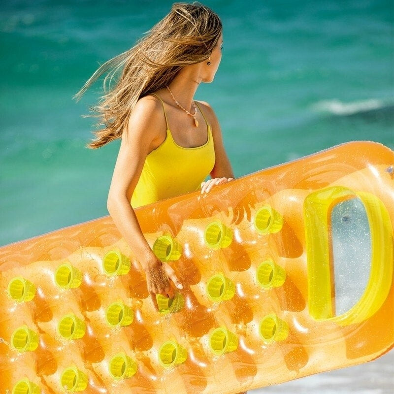 Inflatable swimming mattress 188 x 71 cm orange - 58895 INTEX