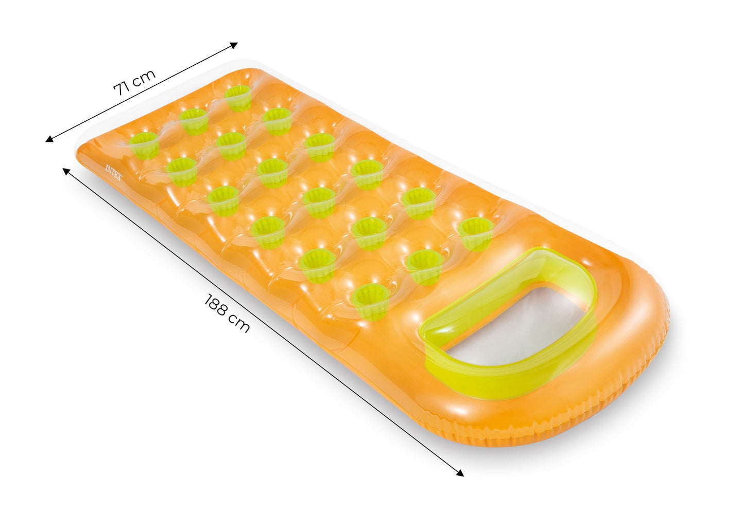 Inflatable swimming mattress 188 x 71 cm orange - 58895 INTEX
