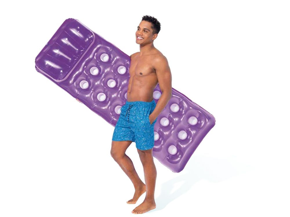 Inflatable swimming mattress 188 x 71 cm purple - 58890 INTEX