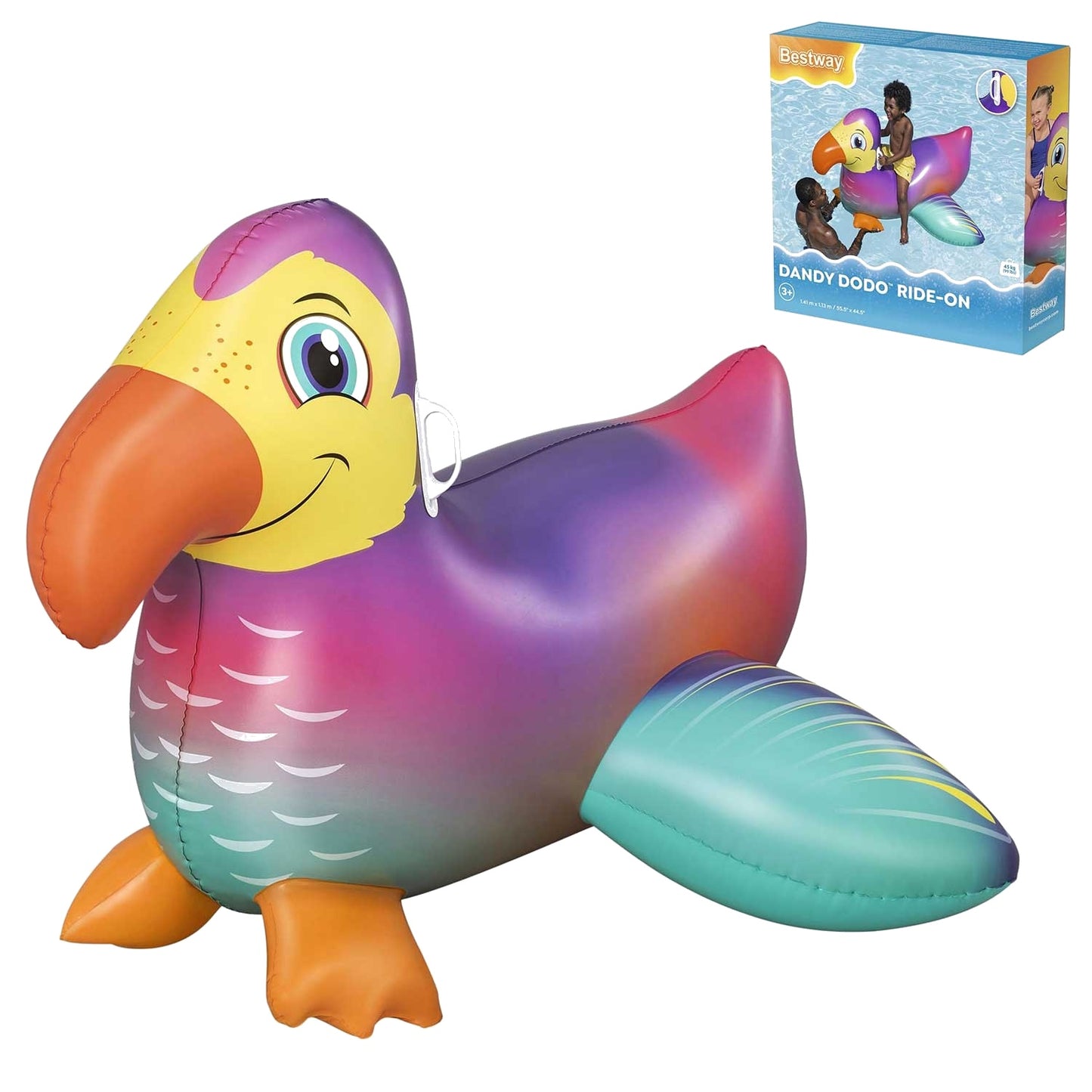 Inflatable swimming mattress for children water toucan 141cm Bestway