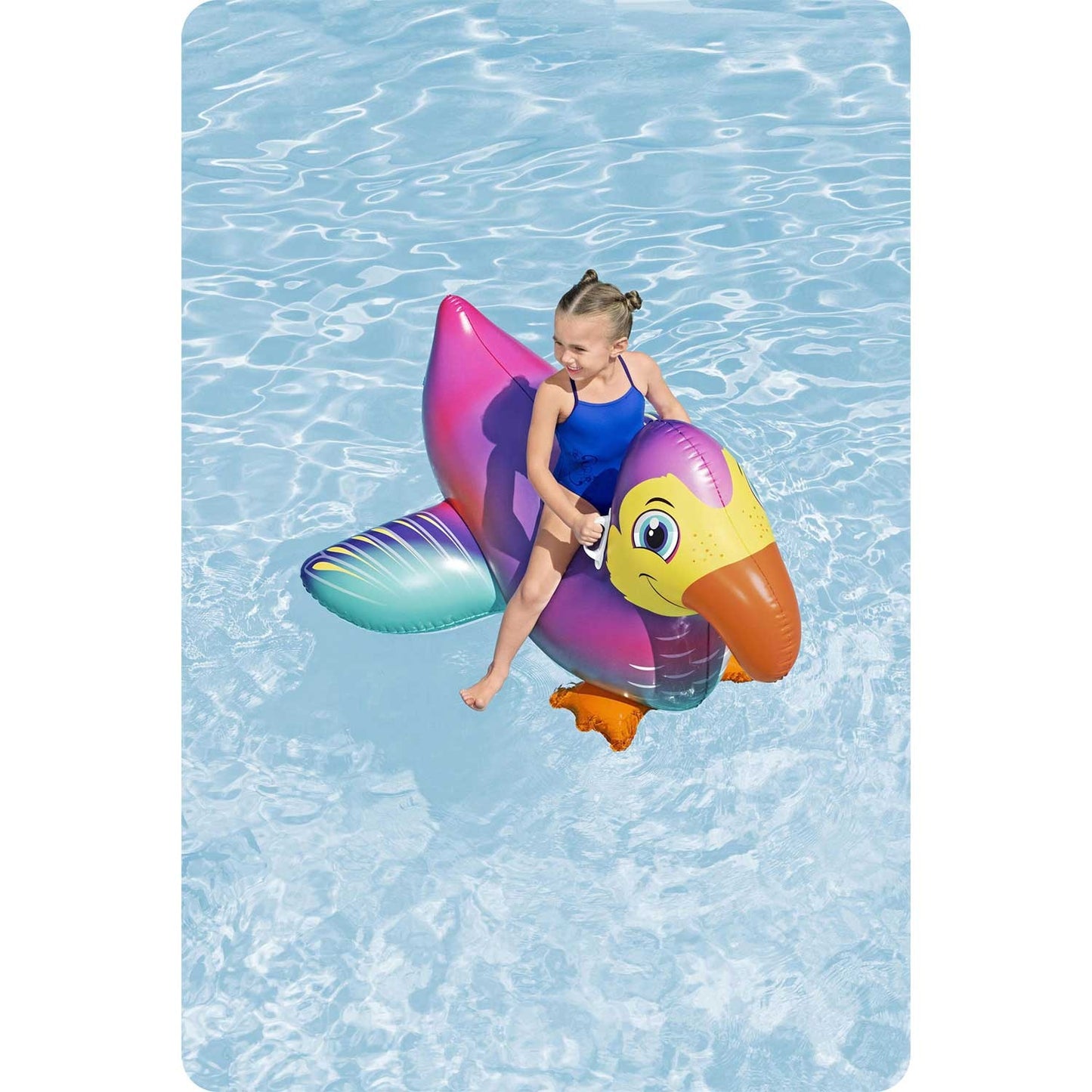 Inflatable swimming mattress for children water toucan 141cm Bestway