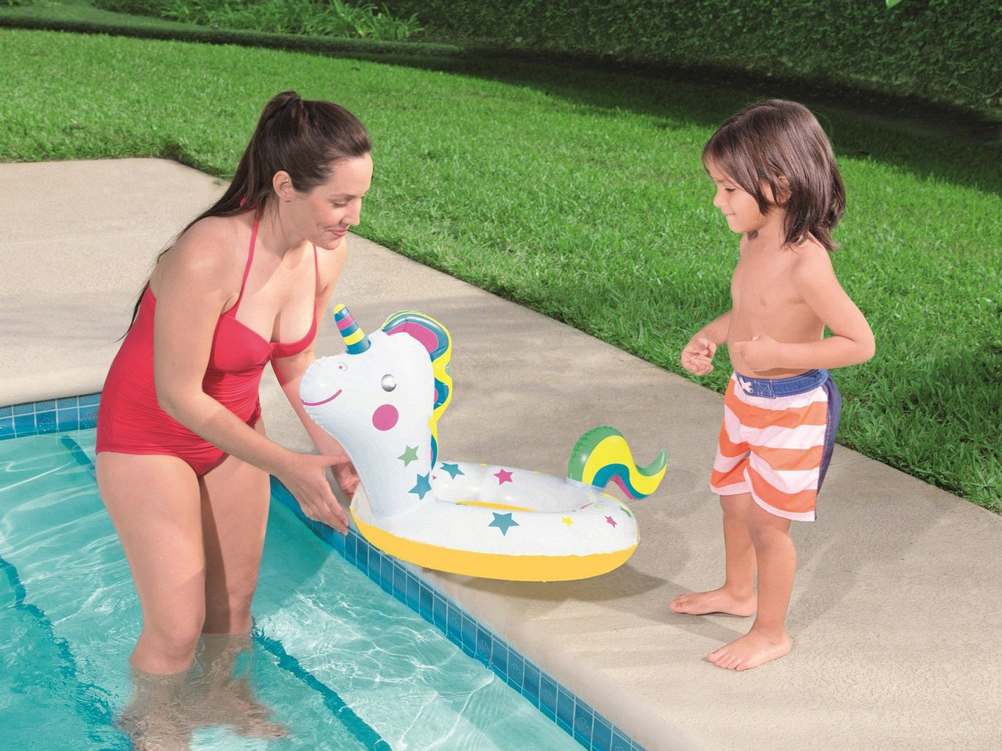 Inflatable swimming ring for children Funny Animals Bestway 36128 parrot