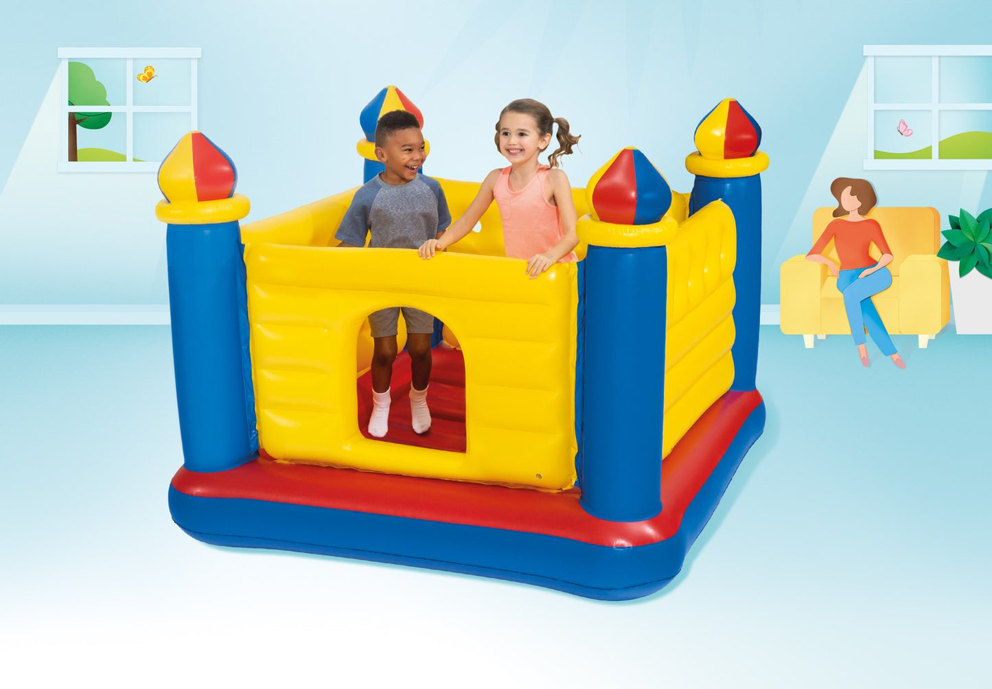 Inflatable trampoline Castle for children 174 x 174 x 135 cm 48259 INTEX