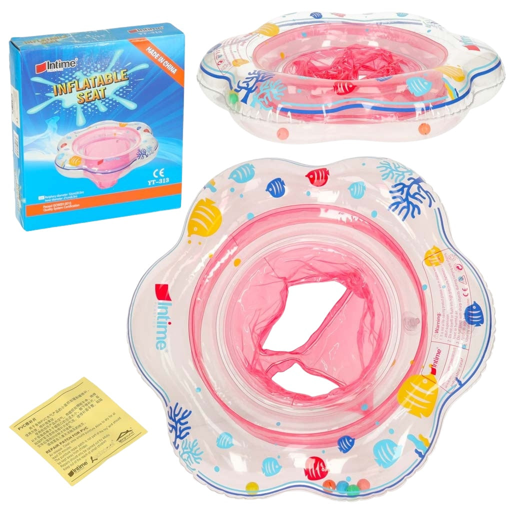 Inflatable wheel with seat for children pink