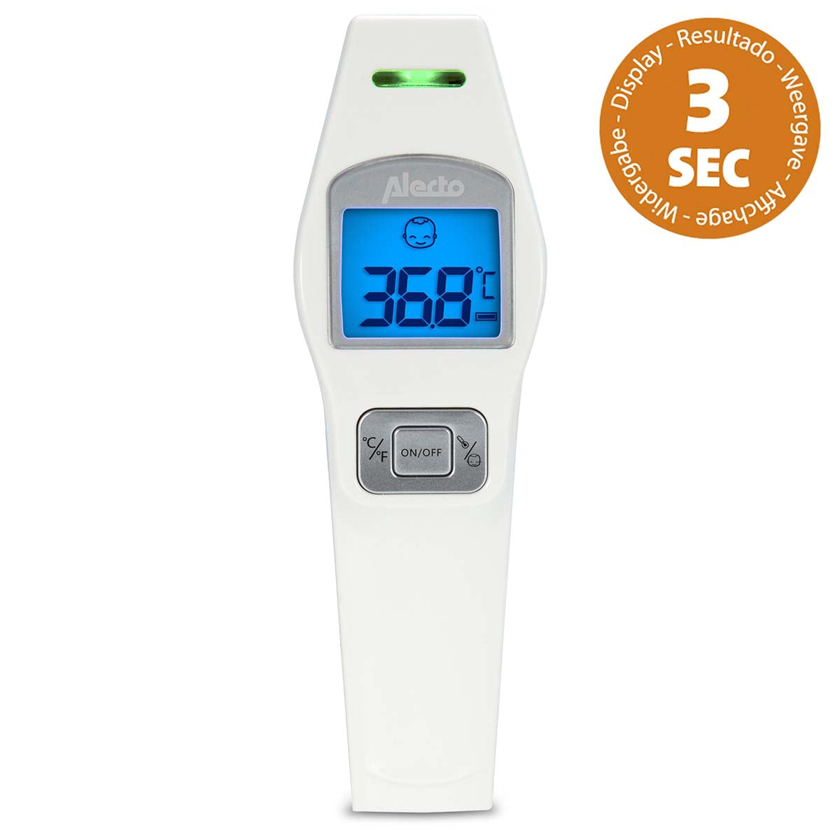 Infrared Forehead Thermometer, Fast & Accurate, White