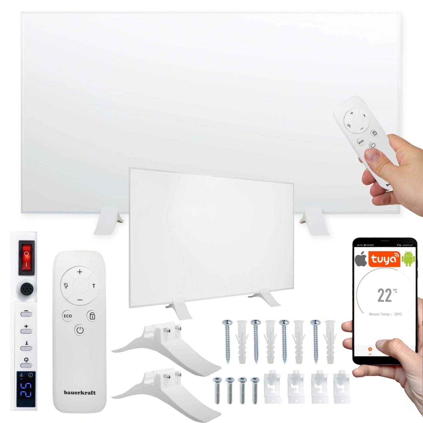 Infrared Heating Panel 600W, 60x100 cm, WiFi Control
