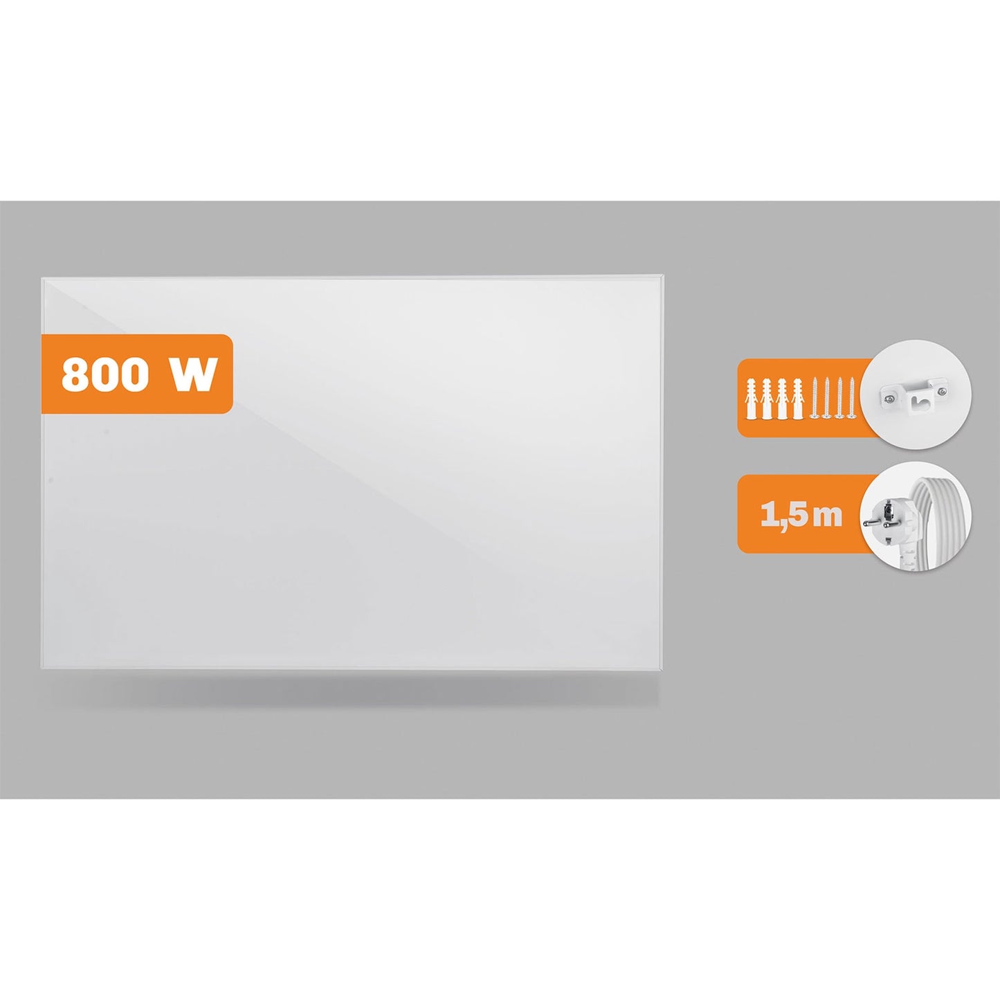 Infrared Heating Panel 800W – Wall or Ceiling Mount