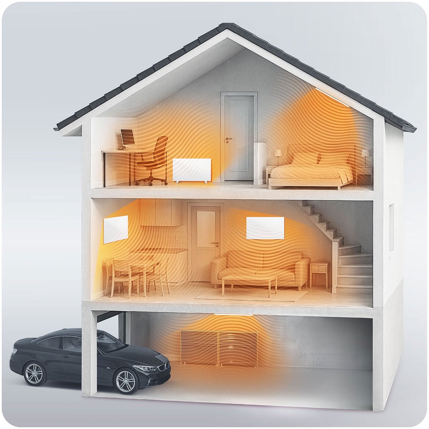 Infrared Heating Panel 800W with WiFi and Remote Control