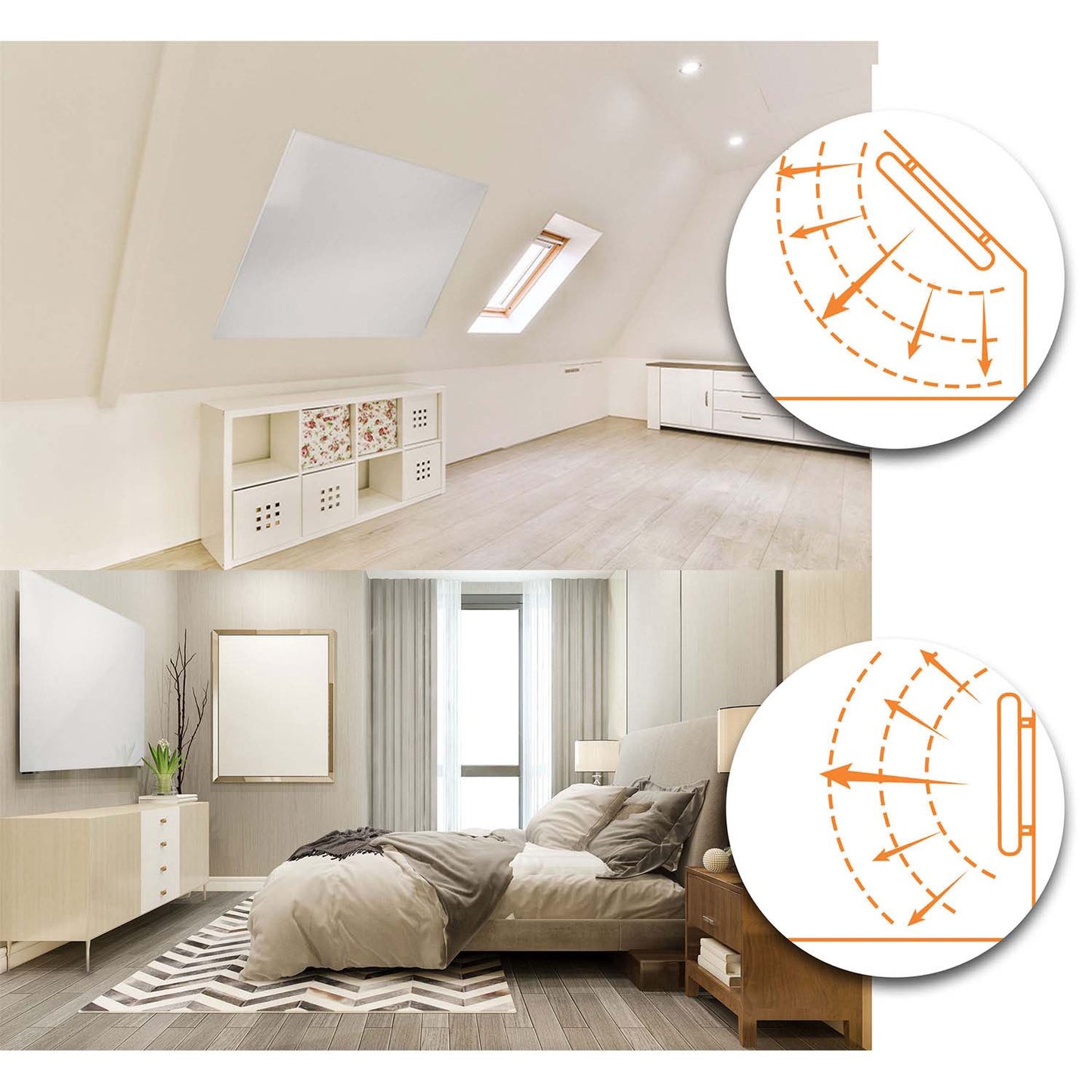 Infrared Heating Panel 800W with WiFi and Remote Control