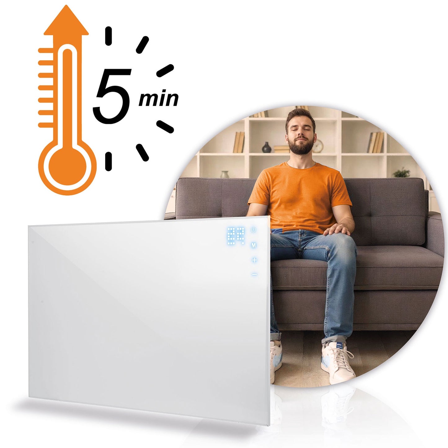 Infrared Heating Panel 800W with WiFi and Remote Control
