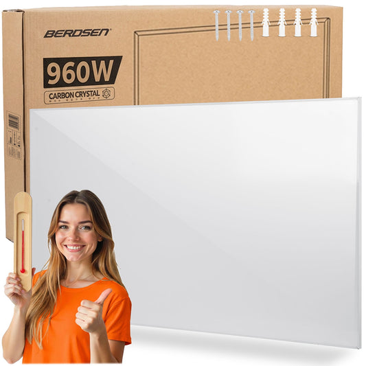 Infrared Heating Panel, 960W, Wall/Ceiling/Freestanding