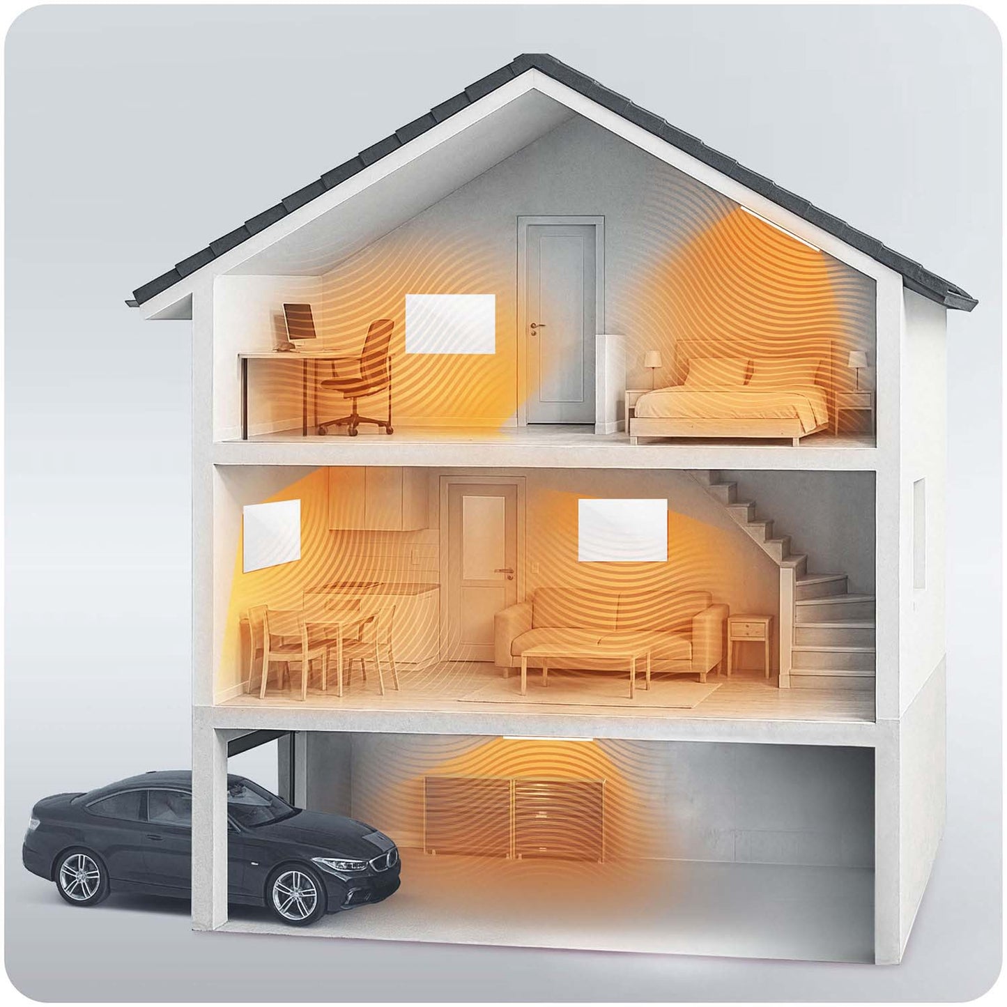 Infrared Heating Panel, 960W, Wall/Ceiling/Freestanding