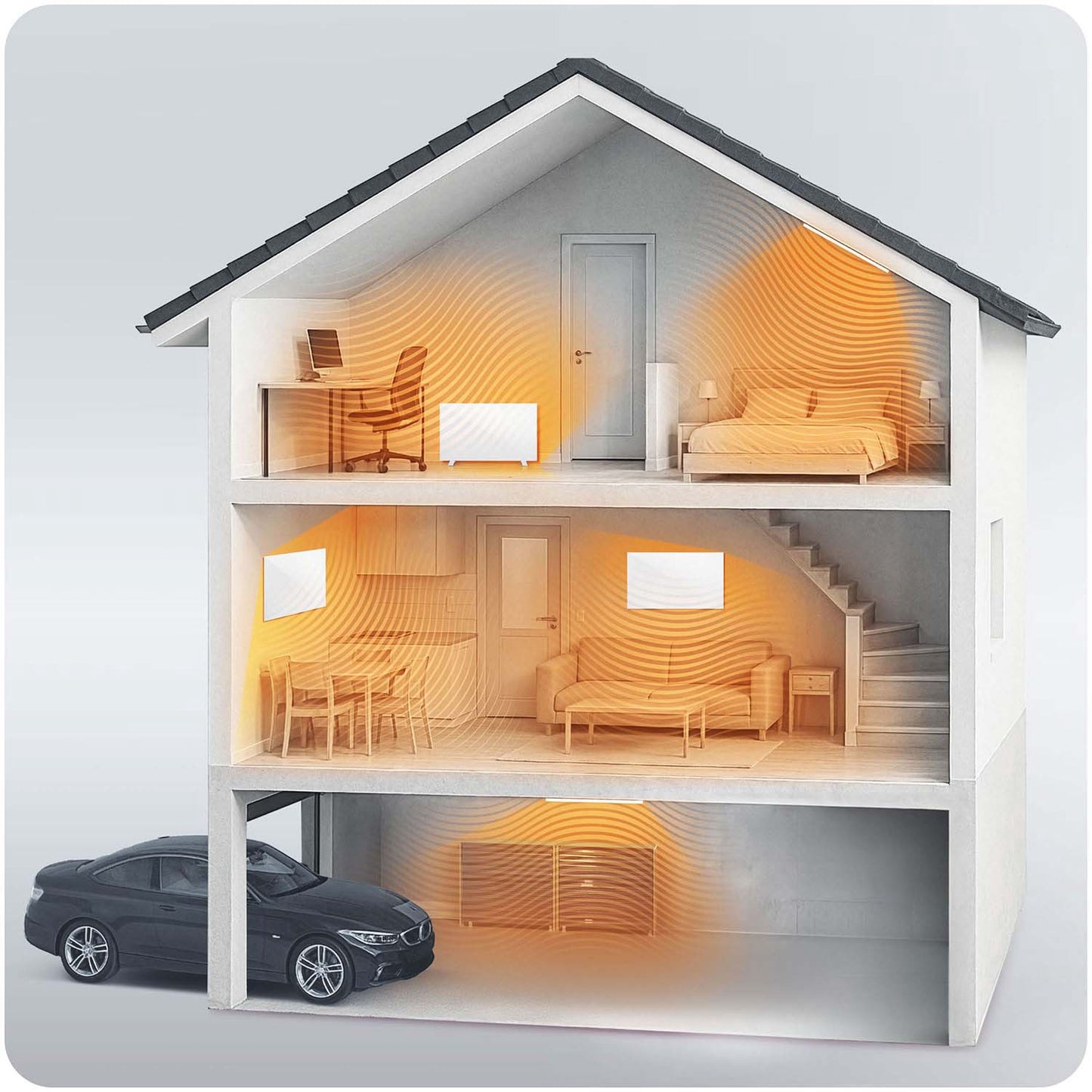 Infrared Heating Panel 960W with WiFi and Remote Control