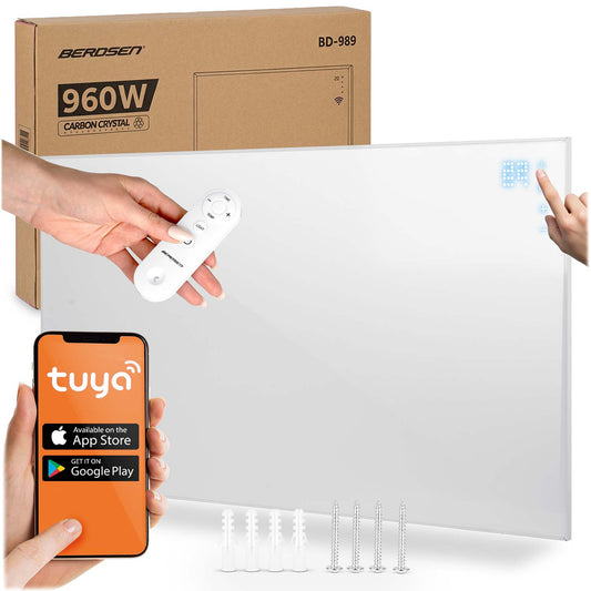 Infrared Heating Panel 960W with WiFi and Remote Control
