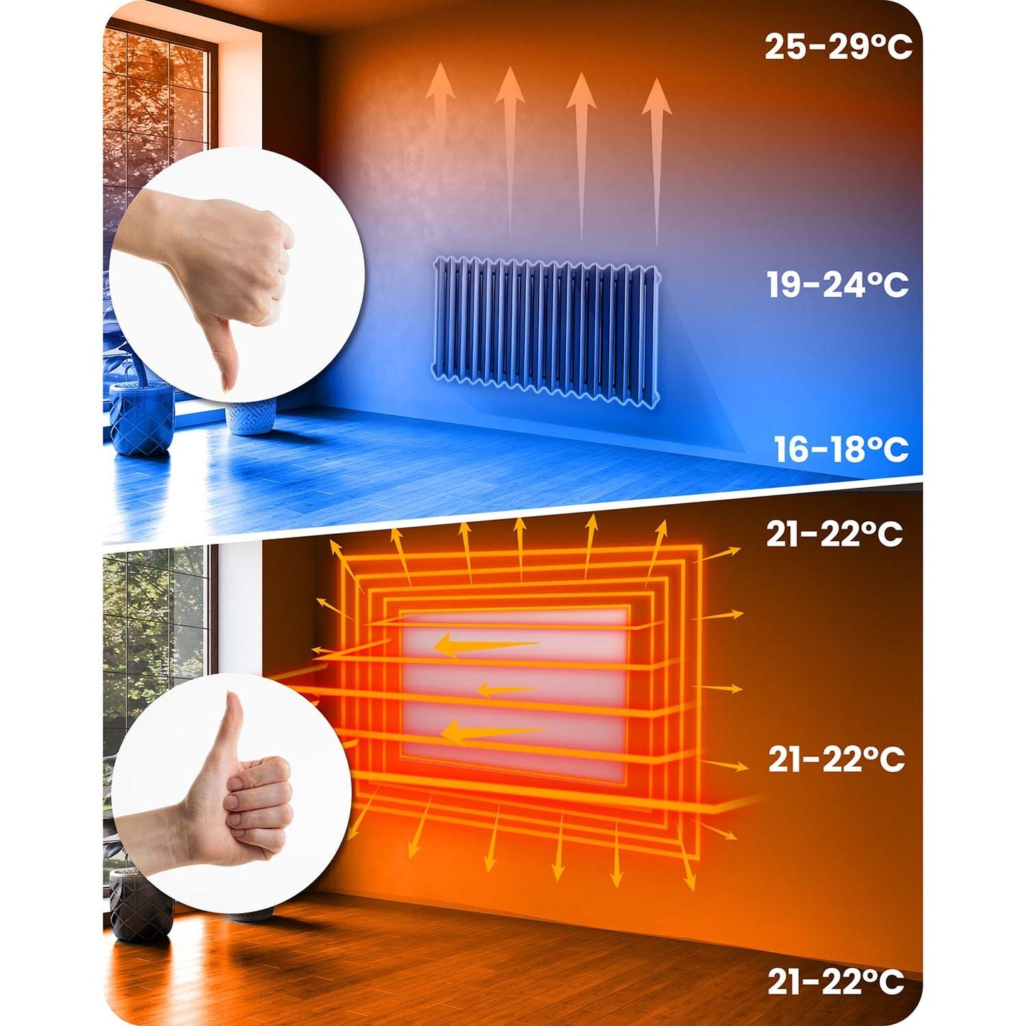 Infrared heater 600W Berdsen BD-981 WiFi remote control app