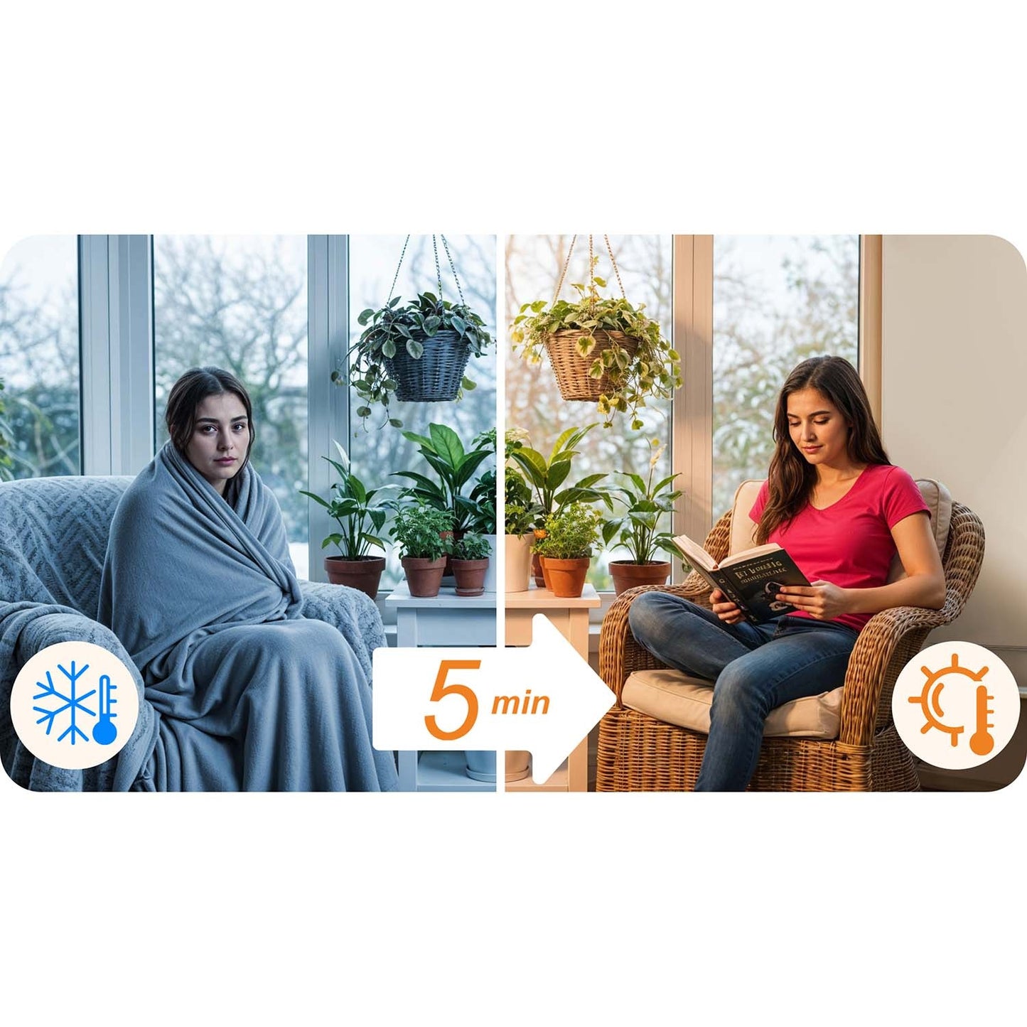 Infrared heater 720W Berdsen BD-983 WiFi remote control app