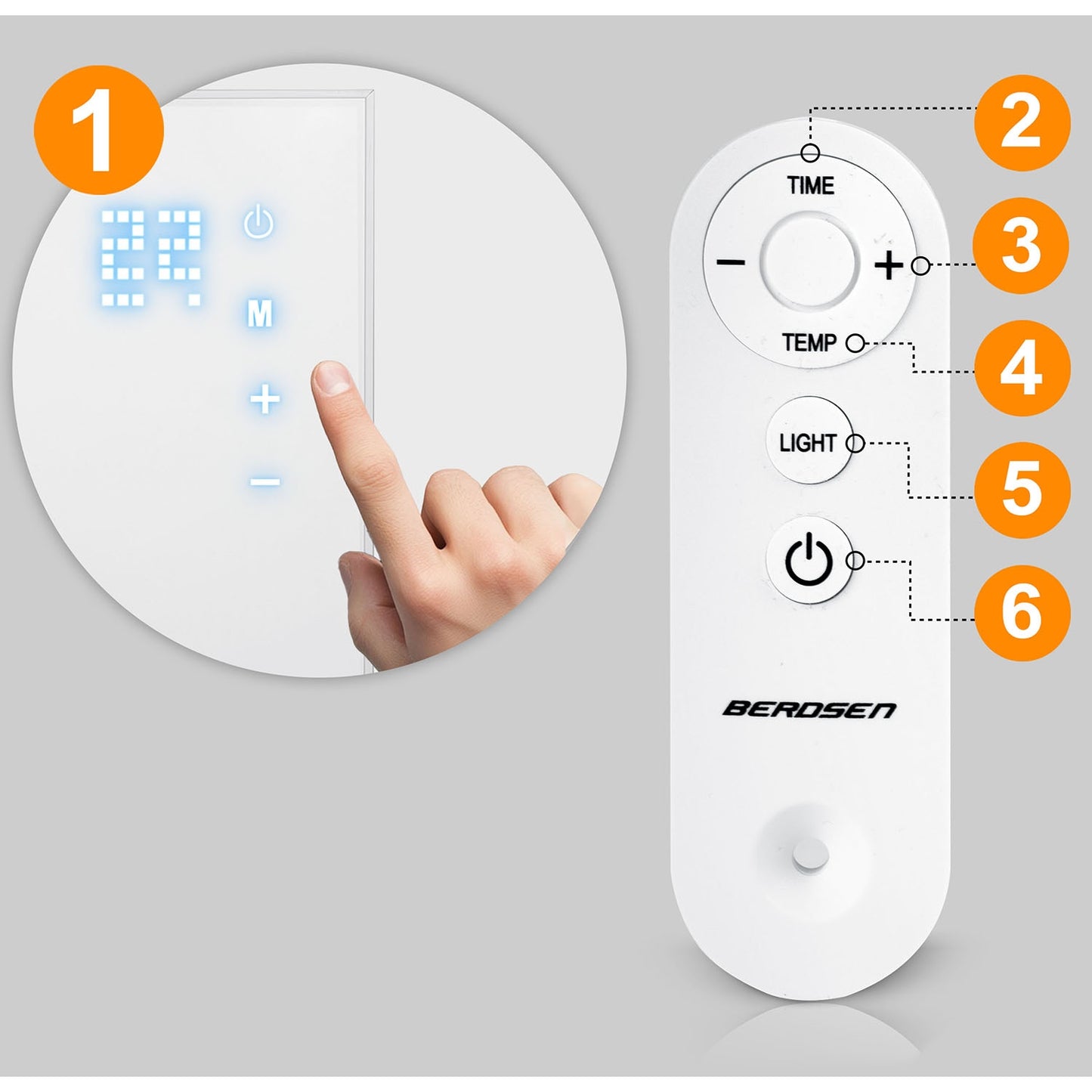 Infrared heater 720W Berdsen BD-983 WiFi remote control app