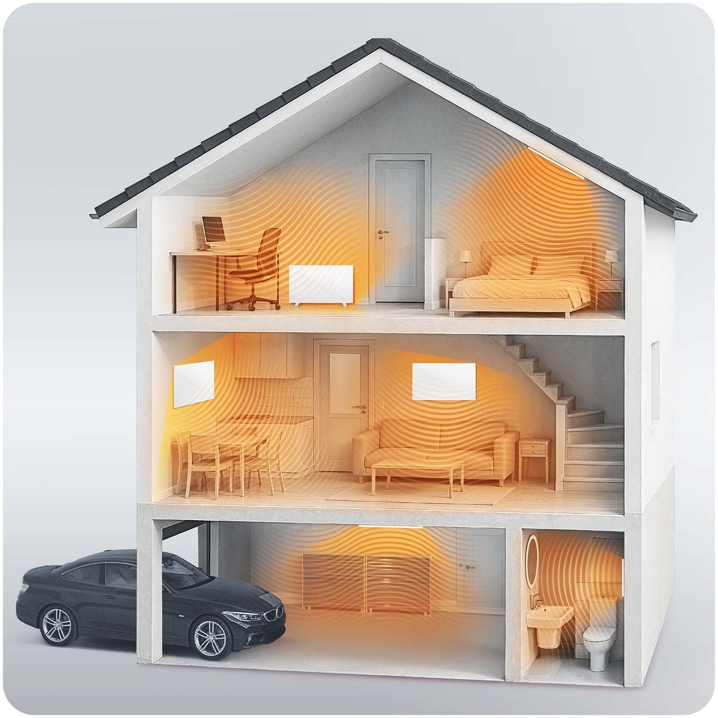 Infrared heater 720W Berdsen BD-983 WiFi remote control app